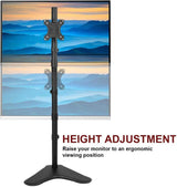 Free-Standing Extra Tall Single LCD Computer Monitor Adjustable Desk Stand for 1 Screen up to 27 inch, Supports Weight up to 10 kgs, 5 Years Warranty, Black (EF001L)