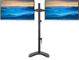 Fully Adjustable Extra Tall Dual LCD Monitor Desk Mount, Fits 2 Screen up to 27 inch, Weight up to 10 kg per arm, 5 Years Warranty, Black (EF2L)