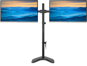 Fully Adjustable Extra Tall Dual LCD Monitor Desk Mount, Fits 2 Screen up to 27 inch, Weight up to 10 kg per arm, 5 Years Warranty, Black (EF2L)