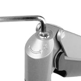 Monitor Arm Single LCD Monitor Desk Mount Stand with Gas Spring Fully Adjustable Fits 20 21 23 24 27 30 32 Screens Height Adjustable Tilt Swivel Rotate, Clamp and Grommet Base, 5 Years Warranty (MODEL LMS-GP)
