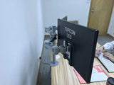 Dual LCD LED Monitor Desk Mount Stand -Fully Adjustable Arm fits 2 Screens up to 27", 5 Years Warranty, Silver (RC2ES)
