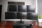 Hex LCD Monitor Desk Mount Stand Heavy Duty & Fully Adjustable 6 Screens Upto 27" Articulating Arms,C-Clamp, 5 Years Warranty, 6MS-CTW