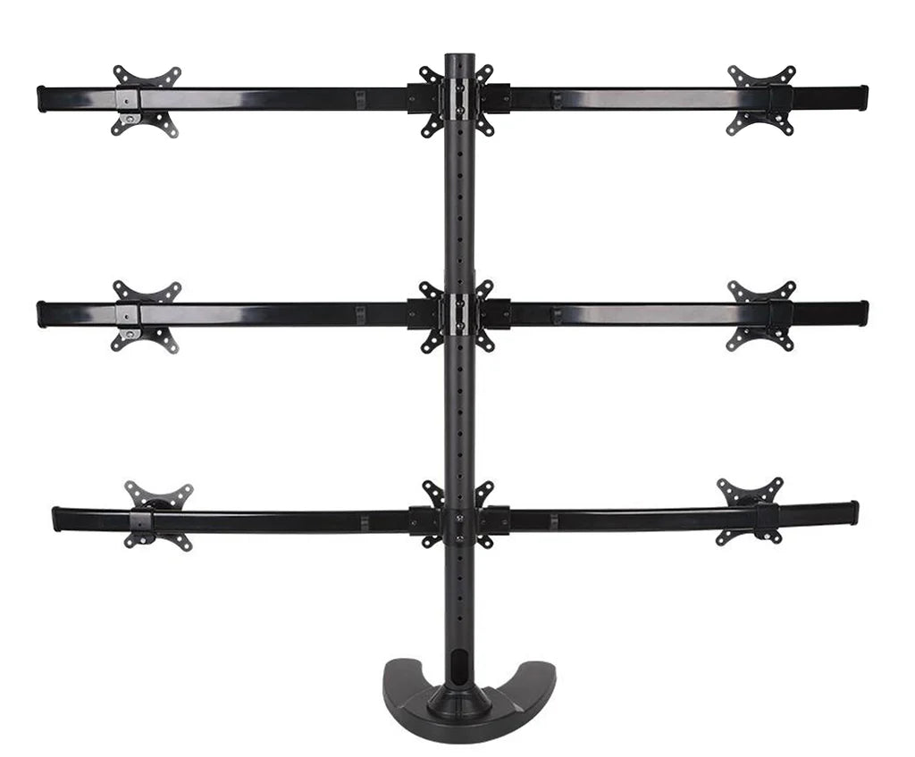 Nine Monitor Stand - Freestanding with White Wider Arm, 5 Years Warranty (9MS-FW)