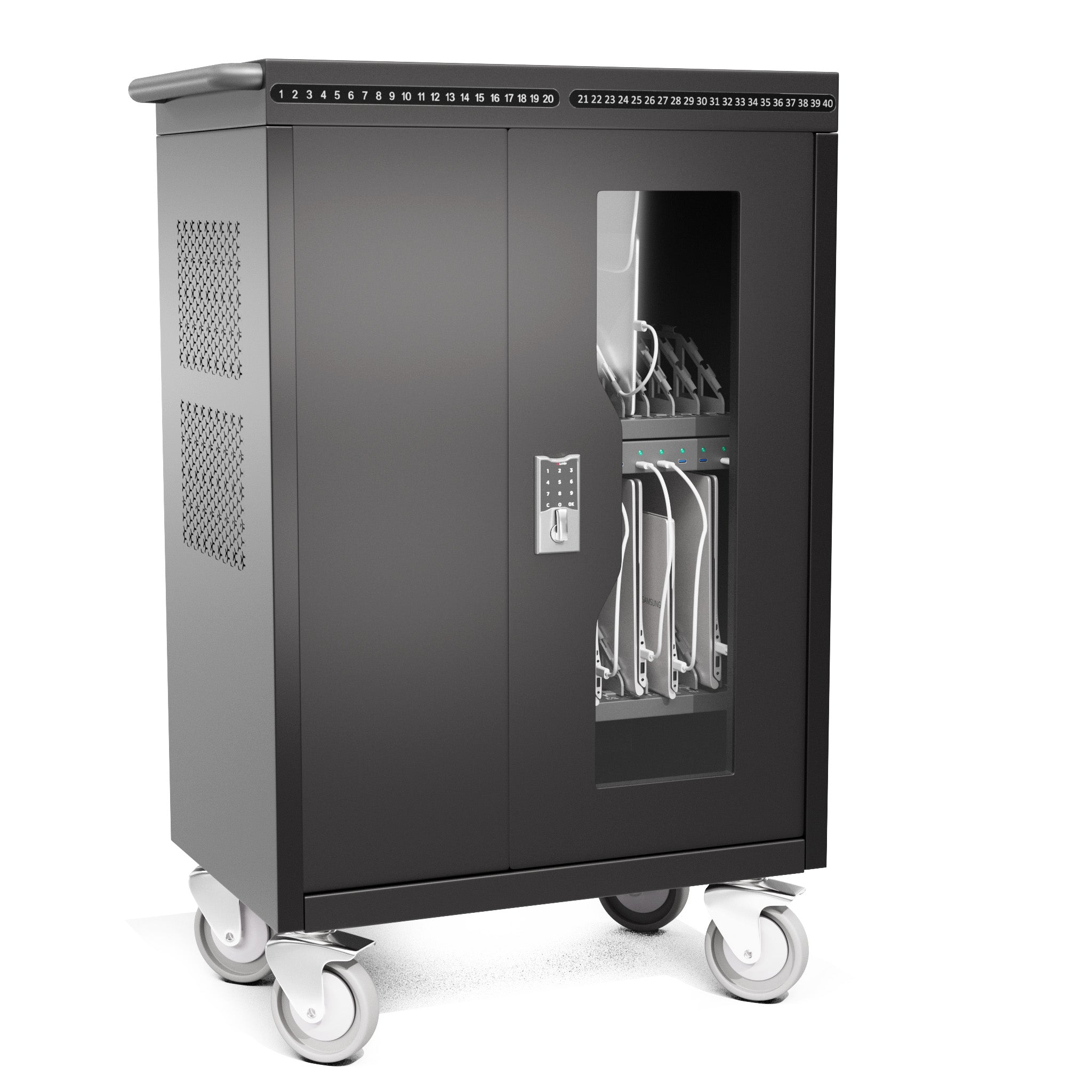 RM32 iPad & Tablet Charging Cabinet – 32 Slots, QC3.0 Fast Charging, Charge & Sync (Up to 13")