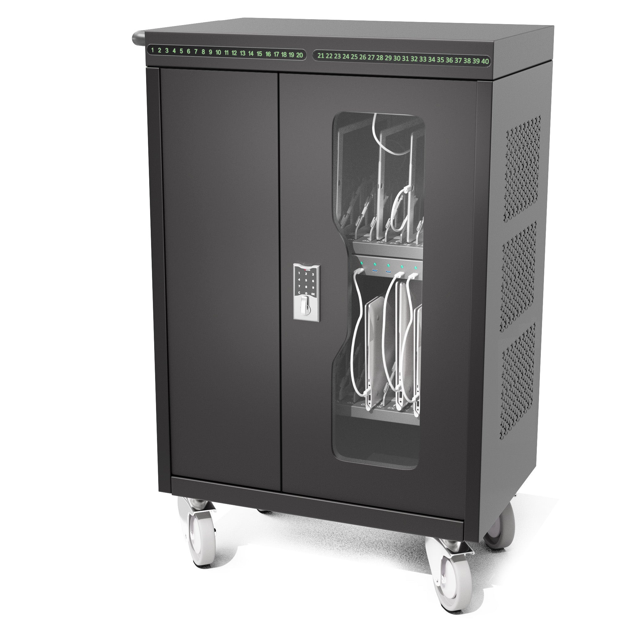 RM32 iPad & Tablet Charging Cabinet – 32 Slots, QC3.0 Fast Charging, Charge & Sync (Up to 13")