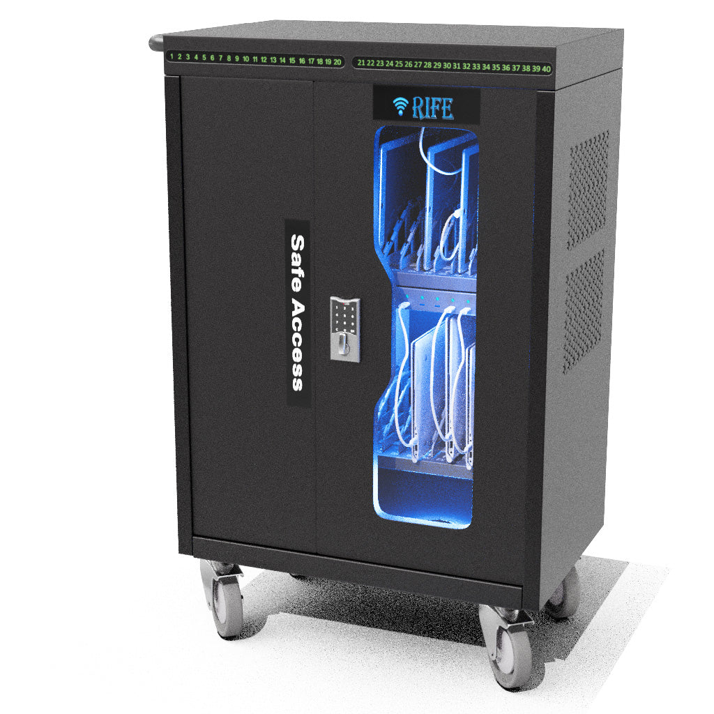 RM32 iPad & Tablet Charging Cabinet – 32 Slots, QC3.0 Fast Charging, Charge & Sync (Up to 13")
