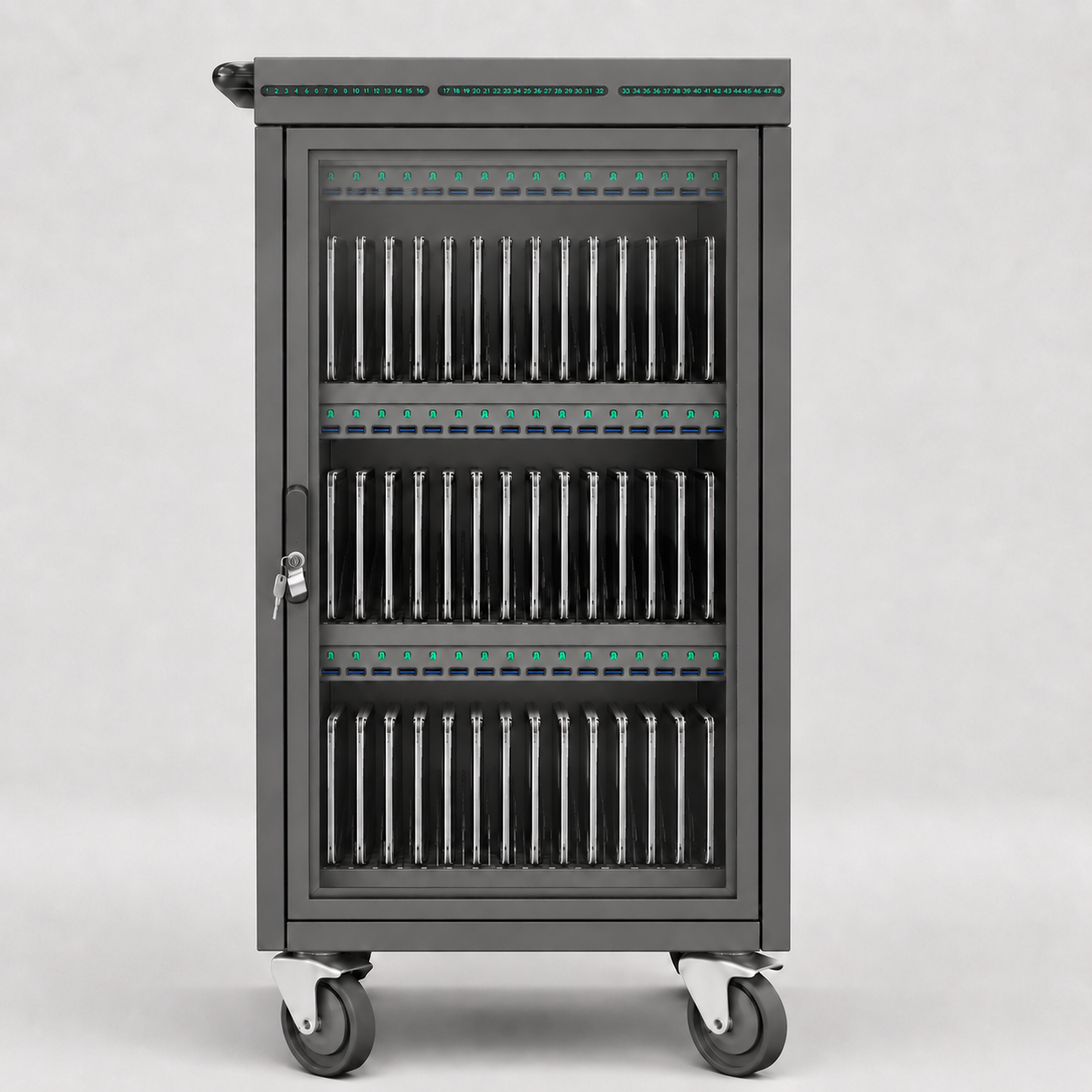 RM48 iPad & Tablet Charging Cabinet – 48 Slots, QC3.0 Fast Charging, Charge & Sync (Up to 13")