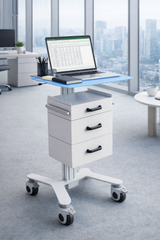 HSL-6 Professional Laptop on Wheels (LOW) - Height Adjustable PC Stand