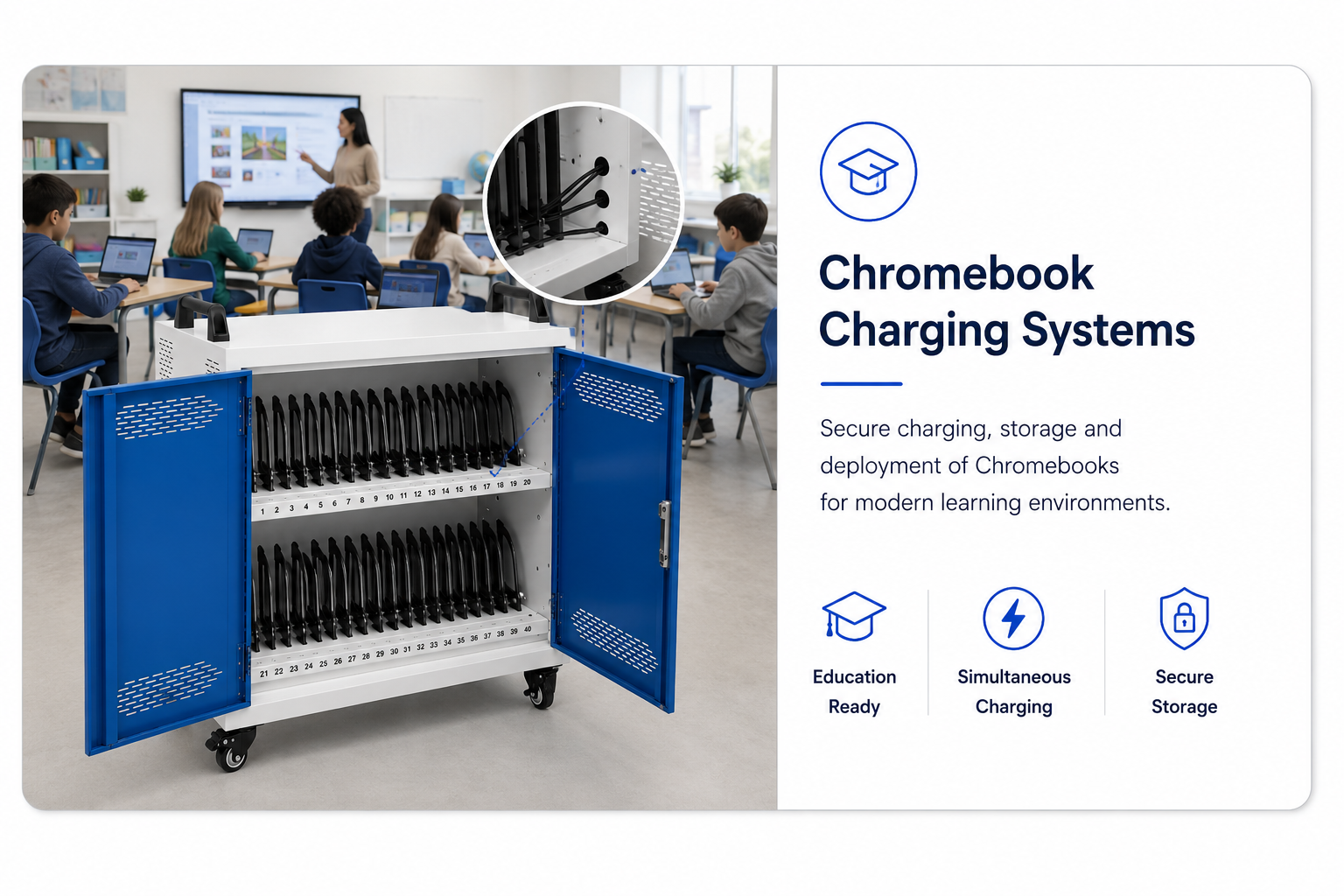 Laptop charging carts
