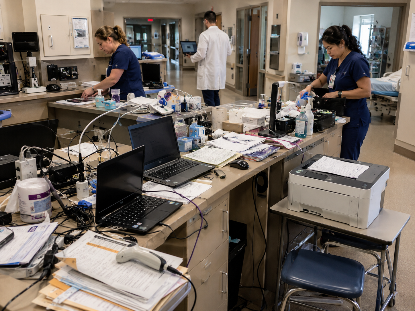 Device and equipment clutter in healthcare