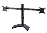 Dual Monitor Stand, Free Standing Height Adjustable Two Arm Monitor Mount for Two 13 to 30 inch LCD Screens with Swivel and Tilt, 5 Years Warranty - EF002