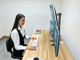 Triple LCD LED Computer Monitor Desk Stand, 5 Years Warranty (EF003T)