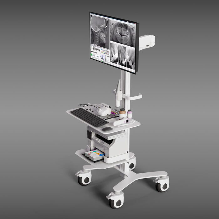 Dental Computer Cart with Scanner Holder and Keyboard Tray (OC-1T)