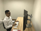 Dual Monitor Stand - Freestanding & Horizontal, 5 Years Warranty, Silver (2MSFHS)