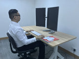 Dual Monitor Stand - Freestanding & Horizontal, 5 Years Warranty, Silver (2MSFHS)
