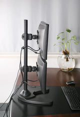 Dual Monitor Stand - Freestanding & Vertical I Dual Vertical Stacked Monitor Arm