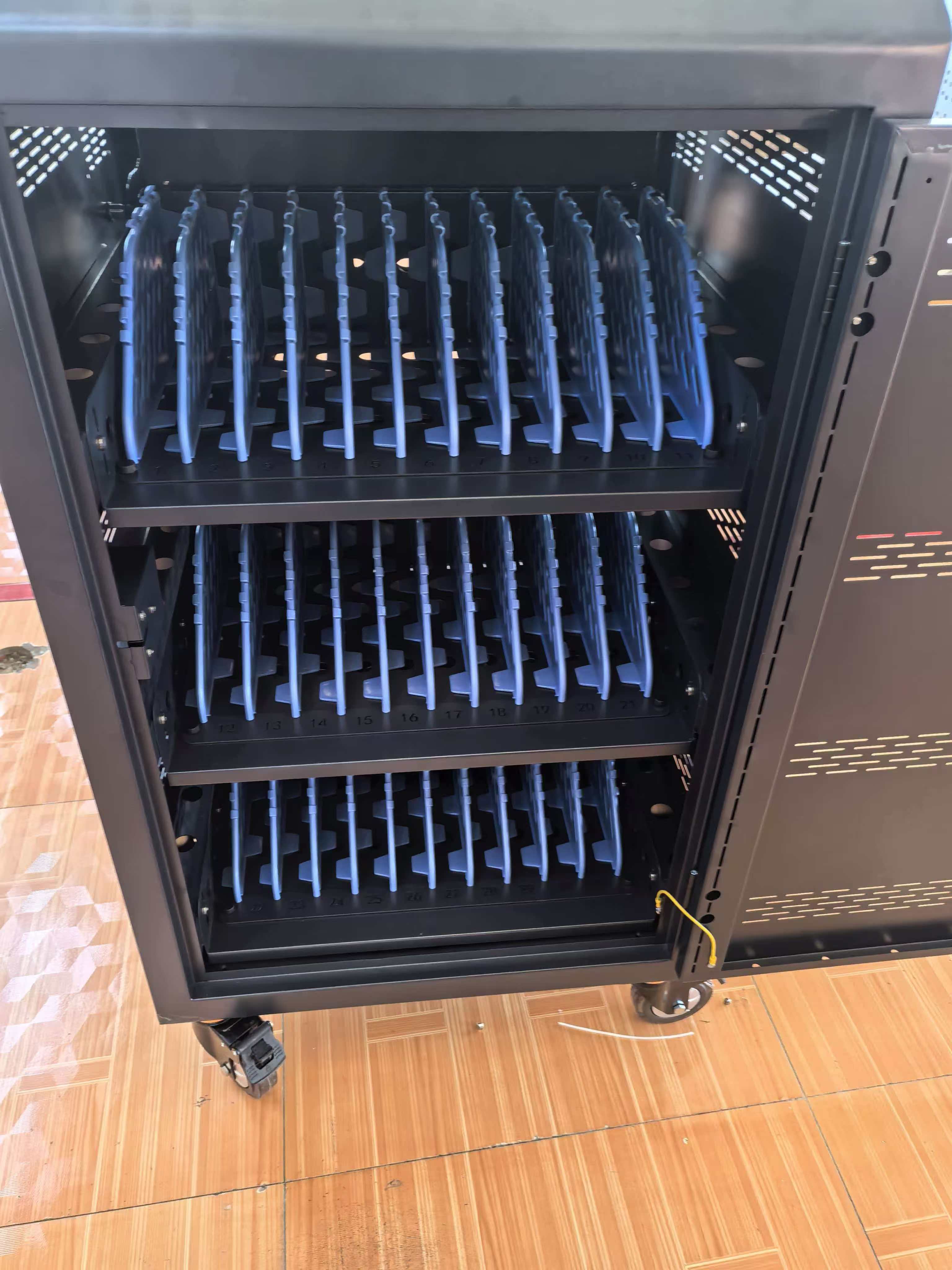30-Device Secure Charging Cart with RFID & Password Lock, USB-C Fast Charging (R-LAB-30)