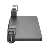 Clamp-On Adjustable Keyboard Tray, Under Desk Keyboard Tray, Improve Comfort Increasing Usable Desk Space, Black (KBD-C)