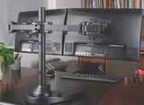 Dual Monitor Stand - Freestanding & Horizontal, 5 Years Warranty, Silver (2MSFHS)