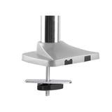 Monitor Arm Single LCD Monitor Desk Mount Stand with Gas Spring Fully Adjustable Fits 20 21 23 24 27 30 32 Screens Height Adjustable Tilt Swivel Rotate, Clamp and Grommet Base, 5 Years Warranty (MODEL LMS-GP)