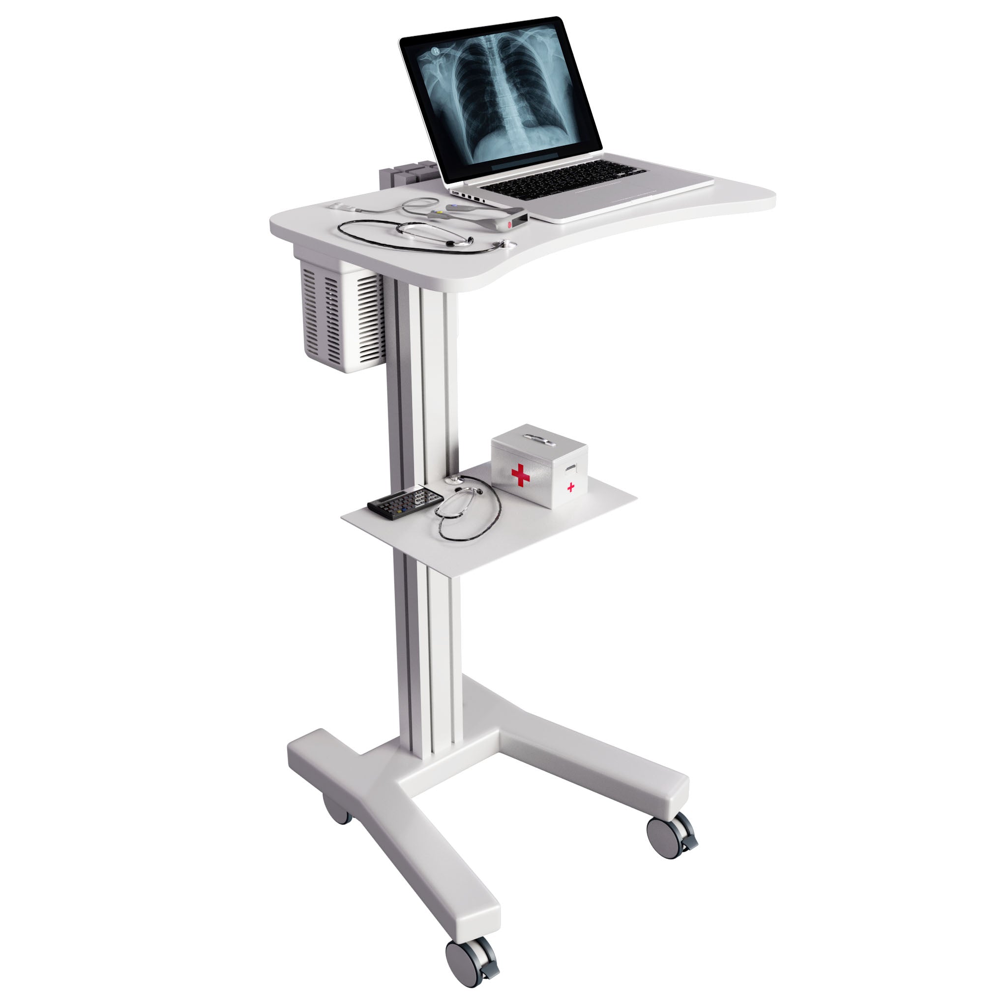Sit Stand Mobile Laptop Cart !Height Adjustments ! Mobile Workstations