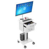 Medical Computer Cart Height Adjustable Storage Rack