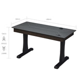 Dual Motor Electric Sit to Stand Workstation with Embedded Pull-Out Drawer, Height Adjustable with Supportive Legs, Veneer Top and Surface (R201231)