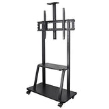 Heavy Duty Mobile TV Cart for 62 to 100 Inch LED/LCD TV Screens, 80 KG Load Capacity, 900x600mm Max VESA, Black (R180)