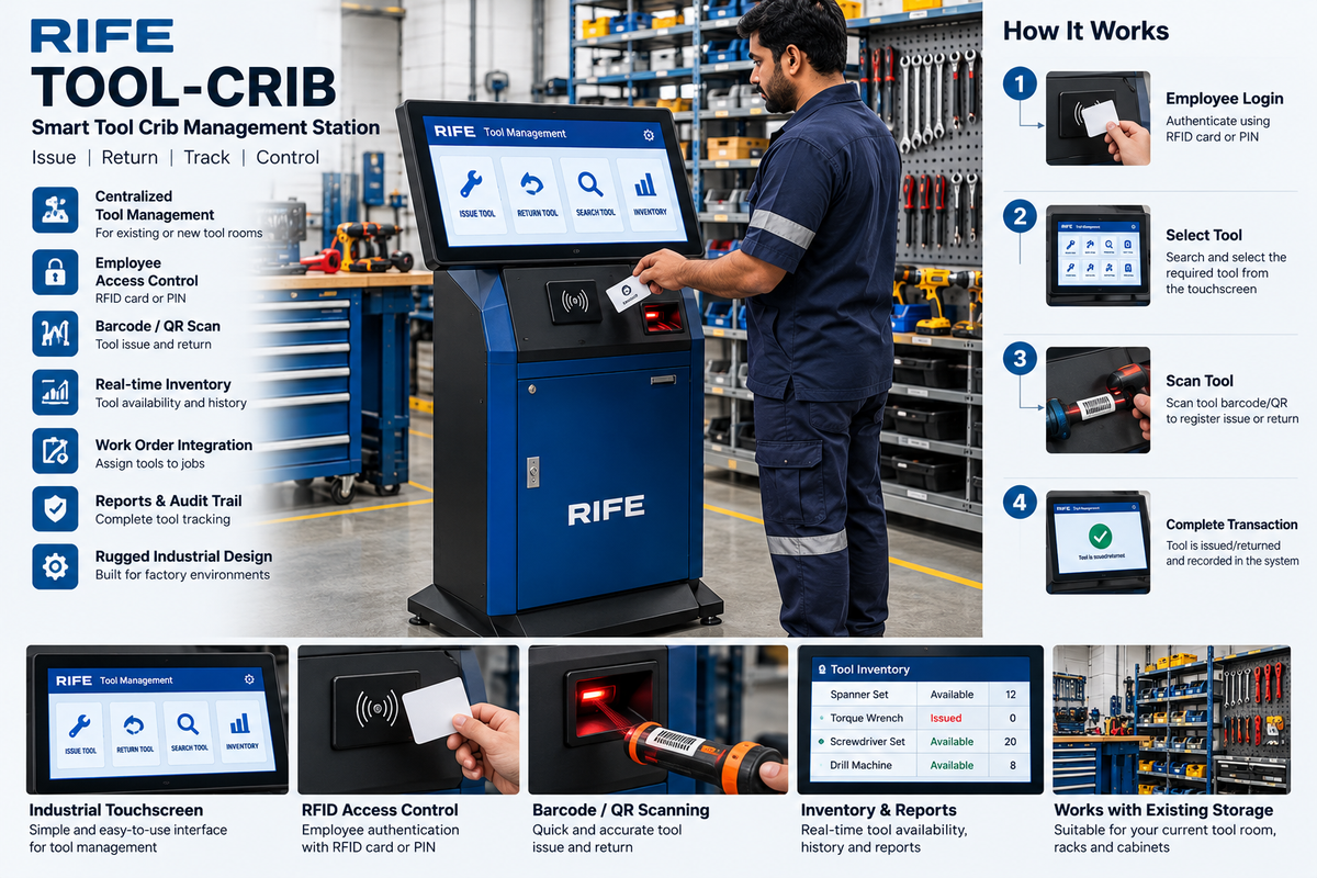 RIFE TOOL-CRIB Smart Tool Crib Management Station for digital tool issue and return