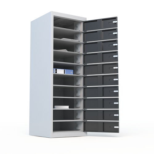 Rife 10 Bay Charging Locker For Laptops/Ipads/Tablets/Chromebooks Upto 10 Devices, RL10