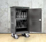 30-Device Secure Charging Cart with RFID & Password Lock, USB-C Fast Charging (R-LAB-30)