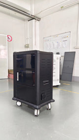 Tablet Charging Cabinet/Cart Suitable for Tablets up to 11 Inches, 32-BIT Workstation, Black (RM32)