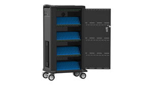 Tablet Charging Cabinet/Cart Suitable for Tablets up to 11 Inches, 64-BIT Workstation, Black (RM64)