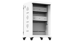 RN32 iPad & Tablet Charging Cabinet – 32 Slots, QC3.0 Fast Charging, Charge & Sync (Up to 13") – White/Black