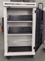 Tablet Charging Cabinet/Cart Suitable for Tablets up to 12 Inches, 32-BIT Workstations, White/Black (RN32)