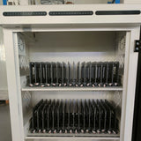 Tablet Charging Cabinet/Cart Suitable for Tablets up to 12 Inches, 32-BIT Workstations, White/Black (RN32)