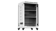 RN32 iPad & Tablet Charging Cabinet – 32 Slots, QC3.0 Fast Charging, Charge & Sync (Up to 13") – White/Black