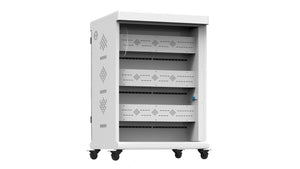 Tablet Charging Cabinet/Cart Suitable for Tablets up to 12 Inches, 60-BIT Workstations, White/Black (RN60)