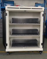 Tablet Charging Cabinet/Cart Suitable for Tablets up to 12 Inches, 60-BIT Workstations, White/Black (RN60)
