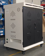 Tablet Charging Cabinet/Cart Suitable for Tablets up to 12 Inches, 60-BIT Workstations, White/Black (RN60)