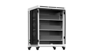 Tablet Charging Cabinet/Cart Suitable for Tablets up to 12 Inches, 60-BIT Workstations, White/Black (RN60)