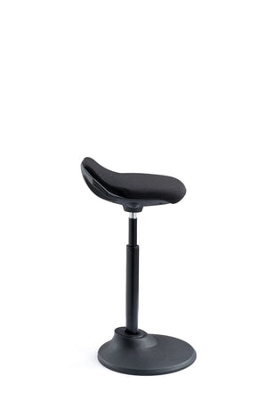 Ergonomic Height Adjustable Portable Active Stool with Self-Return Function, 15° Tilting & Stable Nylon Base, Black (RS08)