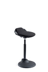 Ergonomic Height Adjustable Portable Active Stool with Self-Return Function, 15° Tilting & Stable Nylon Base, Black (RS08)