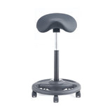 Ergonomic Height Adjustable Gas Lift Saddle Stool with Cushion Seat, Tilting Adjustable & Five Star Base, Black (RS28)