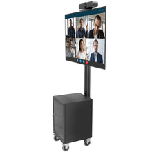 Mobile Video Conference Trolley & TV Stand with Locking Cabinet (32"-70")