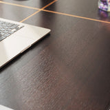 Dual Motor Electric Sit to Stand Workstation with Embedded Pull-Out Drawer, Height Adjustable with Supportive Legs, Smoky Wood Veneer Top (R20122-01 Basic)