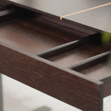 Dual Motor Electric Sit to Stand Workstation with Embedded Pull-Out Drawer, Height Adjustable with Supportive Legs, Smoky Wood Veneer Top (R20122-01 Basic)