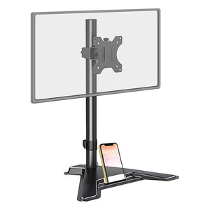 Single Monitor Mount for 13-32 Inch Computer Screens, Improved LCD/LED Monitor Riser, Height/Angle Adjustable Single Desk Mount Stand, Holds up to 17.6lbs, 5 Years Warranty (EF001BR)