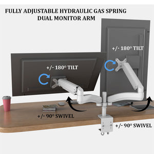 Tempo Dual-Screen Two Arm Monitor Arm