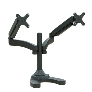 Dual Monitor Stand Monitor Mount, Fits 13 to 27 Inch Computer Screens Free Standing, Tilt/Swivel/Height Adjustable Arms, VESA Compatible, Black (2MSFG)